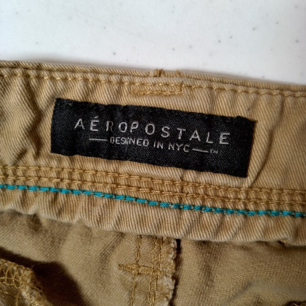 Aeropostale Cargo Shorts Men Size 30 Brown Cotton Classic - Picture 5 of 14